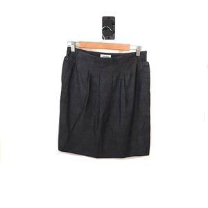 Calvin Klein charcoal raw denim 100% cotton hip pocket mini skirt
